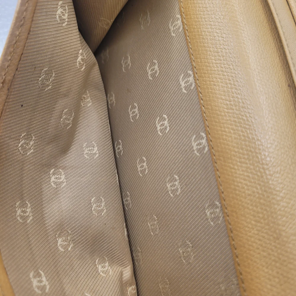 Chanel Beige Leather Wallet